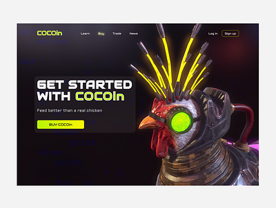 COCOin cryptocurrency design figma redesign concept ui uiux website