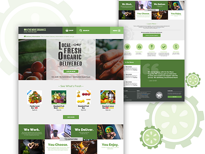 On the move organics front-page redesign above the fold branding food fresh graphic design homepage logo design organic typography ui ux website design