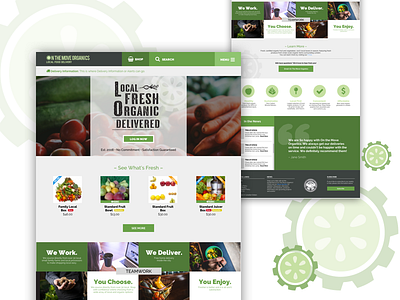 On the move organics front-page redesign