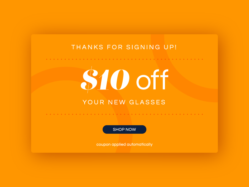 Email Sign Up Coupon by Raquib Ahmed on Dribbble