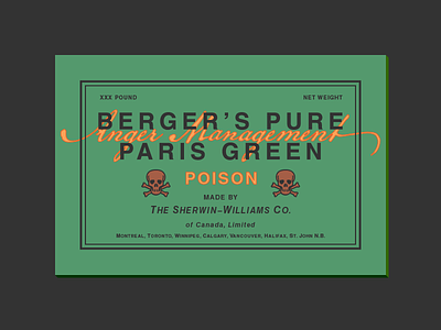 Paris Green cbus green label ohio package packing paris poison radesigner slip vector vintage