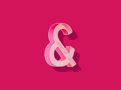 Ampersand ampersand and daily dropcap glass letter pink radesigner type typography