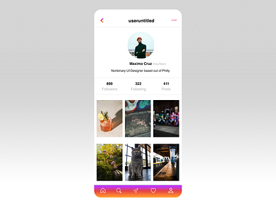 Instagram user profile redesign