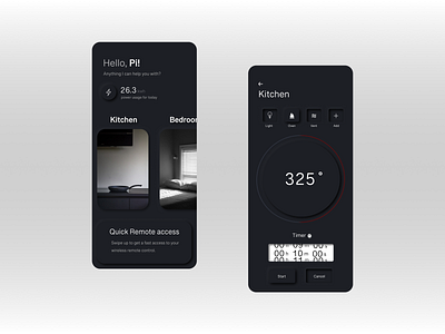 Daily UI 007 app app screen dailyui design digital figma gradient minimal mobile mobile app neumorphism nuemorphism oven screen simple smart smart product ui user interface ux