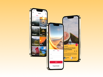 Travel app design