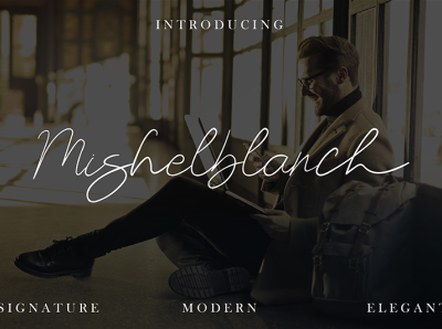 Mishelblanch - Signature Font design font fonts handlettered signature font