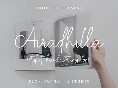 Airadhilla - Stylist Handwritting Font beauty fonts font fonts handlettered monoline fonts script fonts signature font stylist fonts