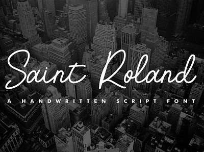 Saint Roland - Handwritting Script Font cute font design font fonts handlettered logo script fonts signature font