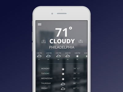 Daily UI 037 :: Weather app dailyui mobile pricing ui ux weather