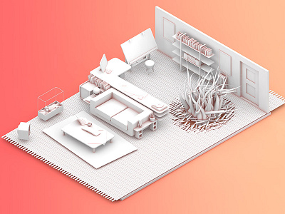 Home 3d isometric