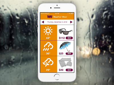 Daily UI: Weather (Day 37)