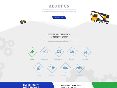 Heavy Maintanance animation creative design css3 design emergency html5 icon photoshop uiux. heavy maintance web design website design