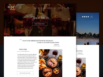 Puerto design grid icon layout minimal tapas wine bar ui website design wine