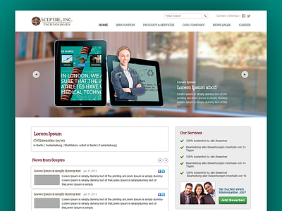 Sceptre 2012 design photoshop uiux website design