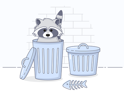 Raccoon adobe illustrator animal character illustration just for fun raccoon trash panda