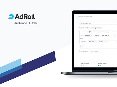 AdRoll Audience Builder adtech audiences marketing martech product design ui ux