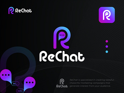 ReChat logo concepts. Branding logo, Modern logo