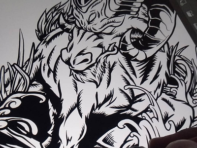 GOAT IN THE BLOOD inking process