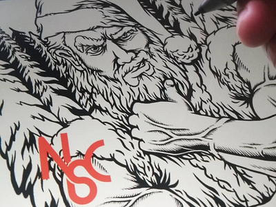 STRONG SANTA BRUTAL inking process