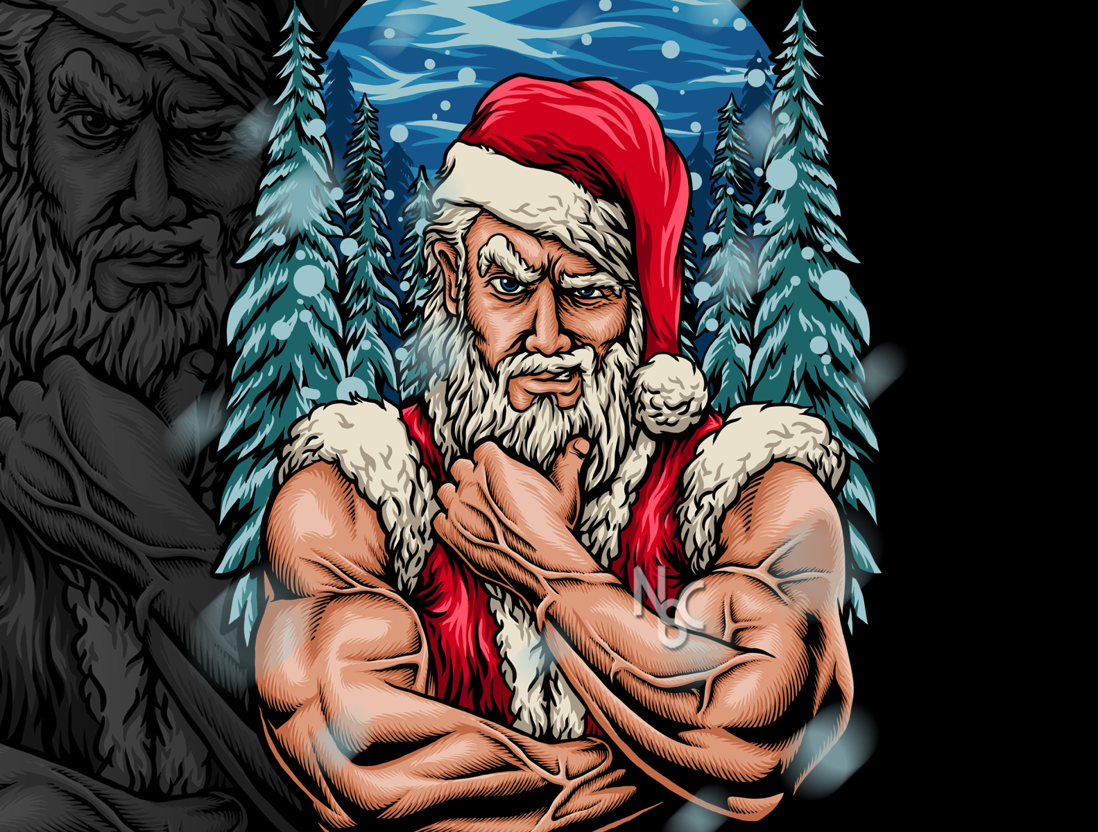 STRONG BRUTAL SANTA by NSC.gd on Dribbble