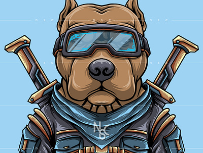 "PitBull CYBER-01" NFT Collectibles. animals artwork commissionsopen crypto cryptocurrency cyberpunk foundation illustratio illustration larvalabs nft nftart nftartist nftcollectibles nftcreator nifty opensea pet pitbull sword