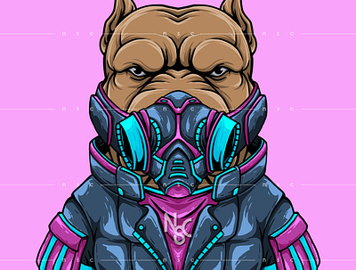 PitBull CYBER-03 . NFT Collectibles. animals character crypto cyberpunk dog foundation larvalabs mask nft nftart nftartist nftcollectibles nftcreator nifty nscgd opensea pet pitbull space
