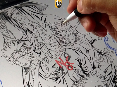 Minato Vs Kurama  Naruto sketch drawing, Naruto sketch, Naruto drawings