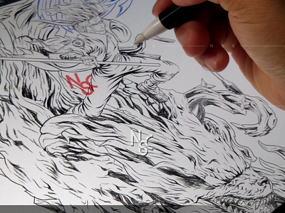 Uzumaki Naruto Rikudou Mode - Sketching Process