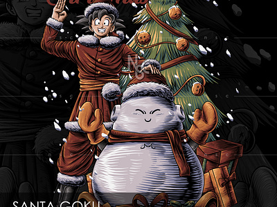 Santa Goku Snowman Buu