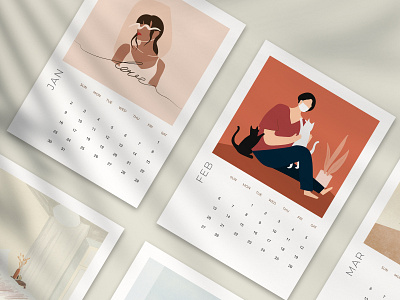 Boho Illustration Calendar 2022 2022 best shoot boho branding calendar calendar 2022 calendar boho design graphic design illustration
