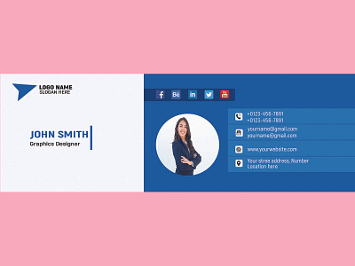 Email Signature | Email Footer |  Social media cover design