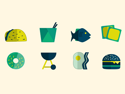 Cuisine Icons cuisine types food icons illustrative icon