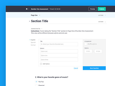 Assessment Builder by Emily Noffsinger on Dribbble