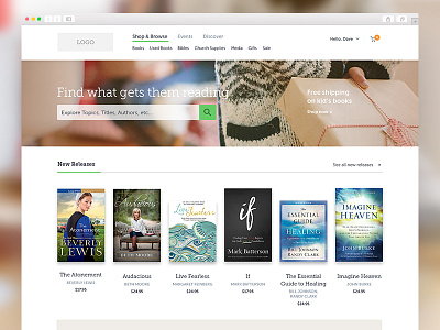 E-commerce Homepage banner books ecommerce hero sales work in progress