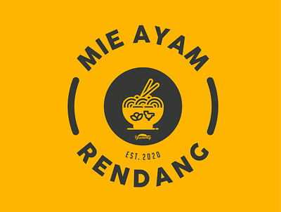 Mie Ayam Rendang - Yummy branding design graphic design logo typography