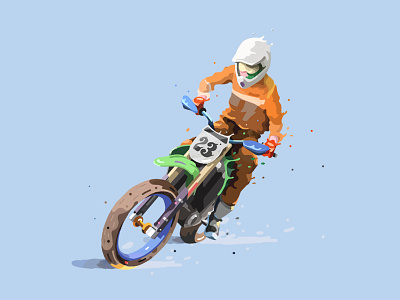 XX 23 bbq carver fbi flattrack motorcycle painting photoshop racing wfo