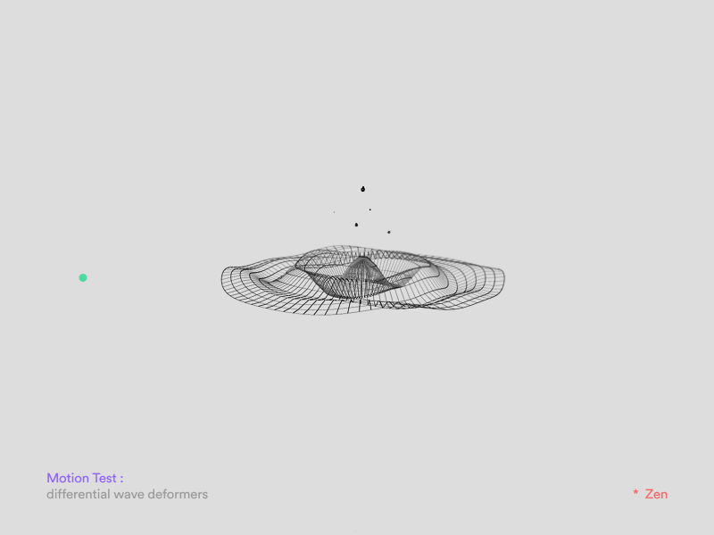 XXVII c4d data geometry grid lake puddle splash ui ux waves