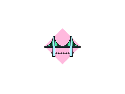 Day 12 daily day12 golden gate bridge icon iconography illustration vector