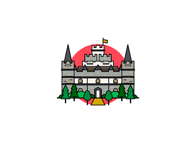 Day 17 day 17 icon icondesign iconography illustration inveraray castle outline vector