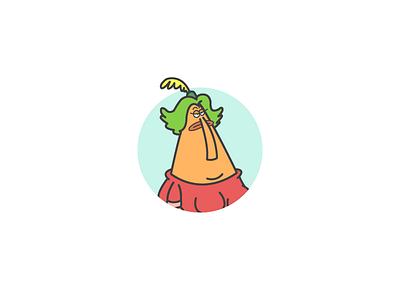 Ms. Endive cartoon network chowder icon icon design iconography illustration ms endive outline vector