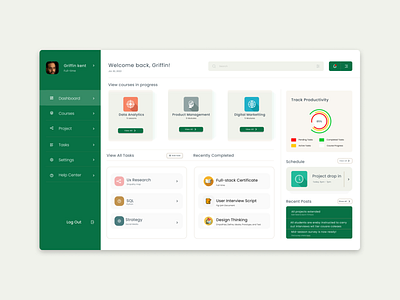 E-learning Dashboard UI app branding design graphic design ui ux