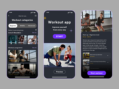 Fitness app concept app body concept design figma fitness ui