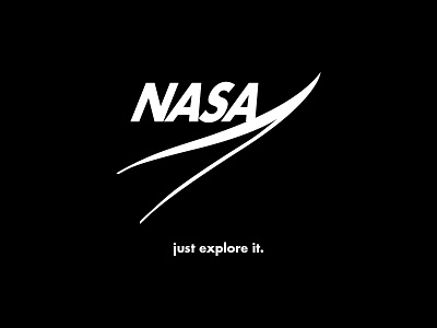 NASA NIKE Slogan exploration icon logo nasa nike space swoosh