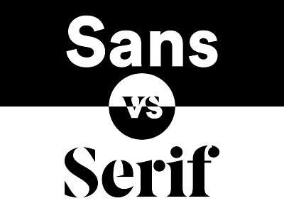 Sans vs Serif black icon illustrator logo sans serif type typography vector vs white