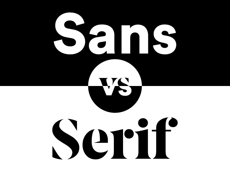 Sans vs Serif by Charlie Lederer on Dribbble