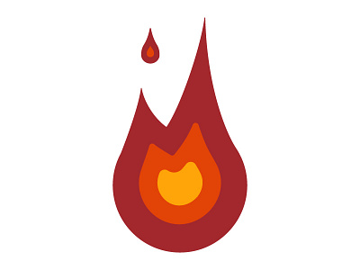 Fire Logo draplin fire icon illustration illustrator lines lit logo red thick vector