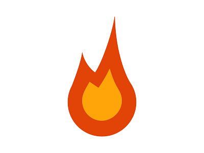 Fire Logo 2 design fire icon illustrator lines logo orange red thick vector