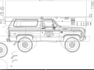 Chevy Blazer WIP art blazer chevy fan illustrator netflix outlines stranger things vector wip