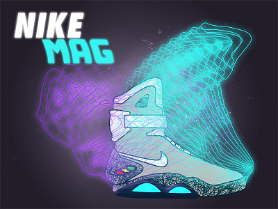 Nike Air Mag Ad air back future illustrator mag marty mcfly nike shoe the to vector