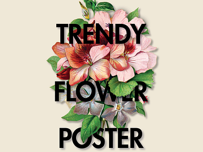 Hipster Floral Poster